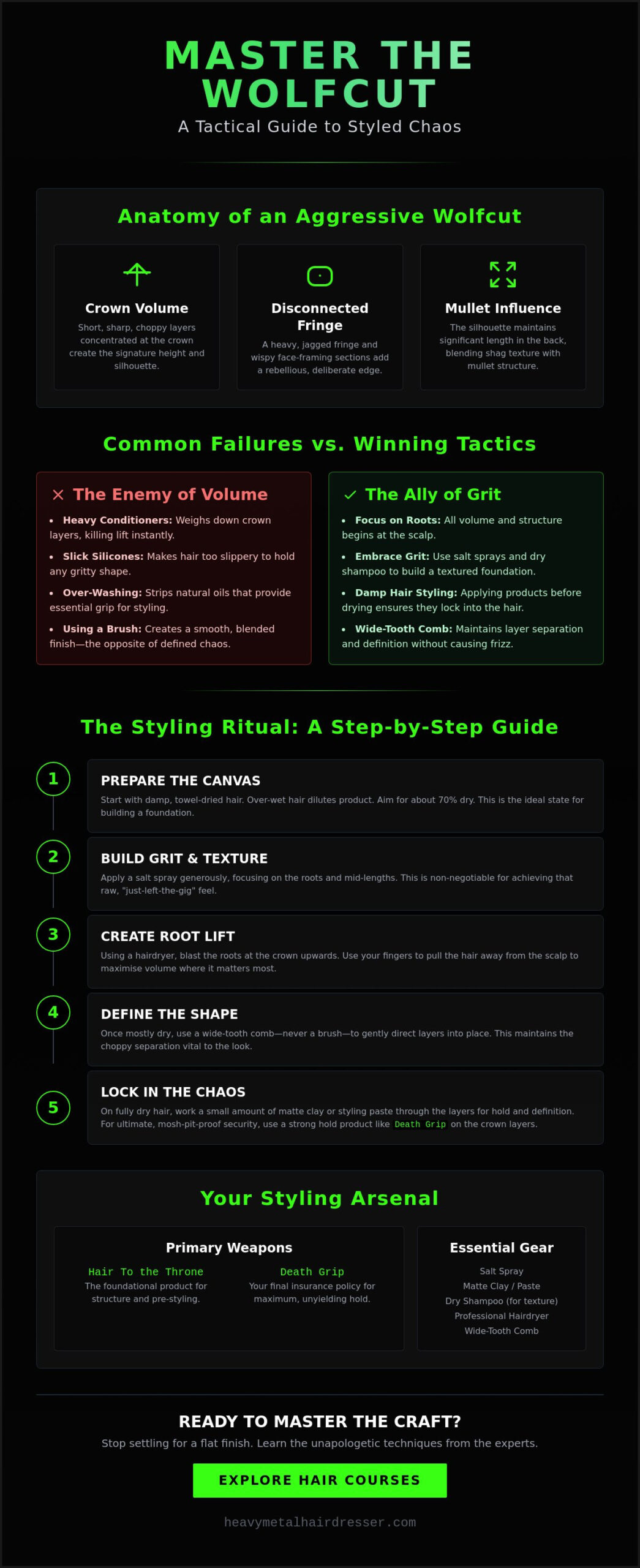 How to Style a Wolfcut: Mastering Aggressive Texture and Subcultural Grit