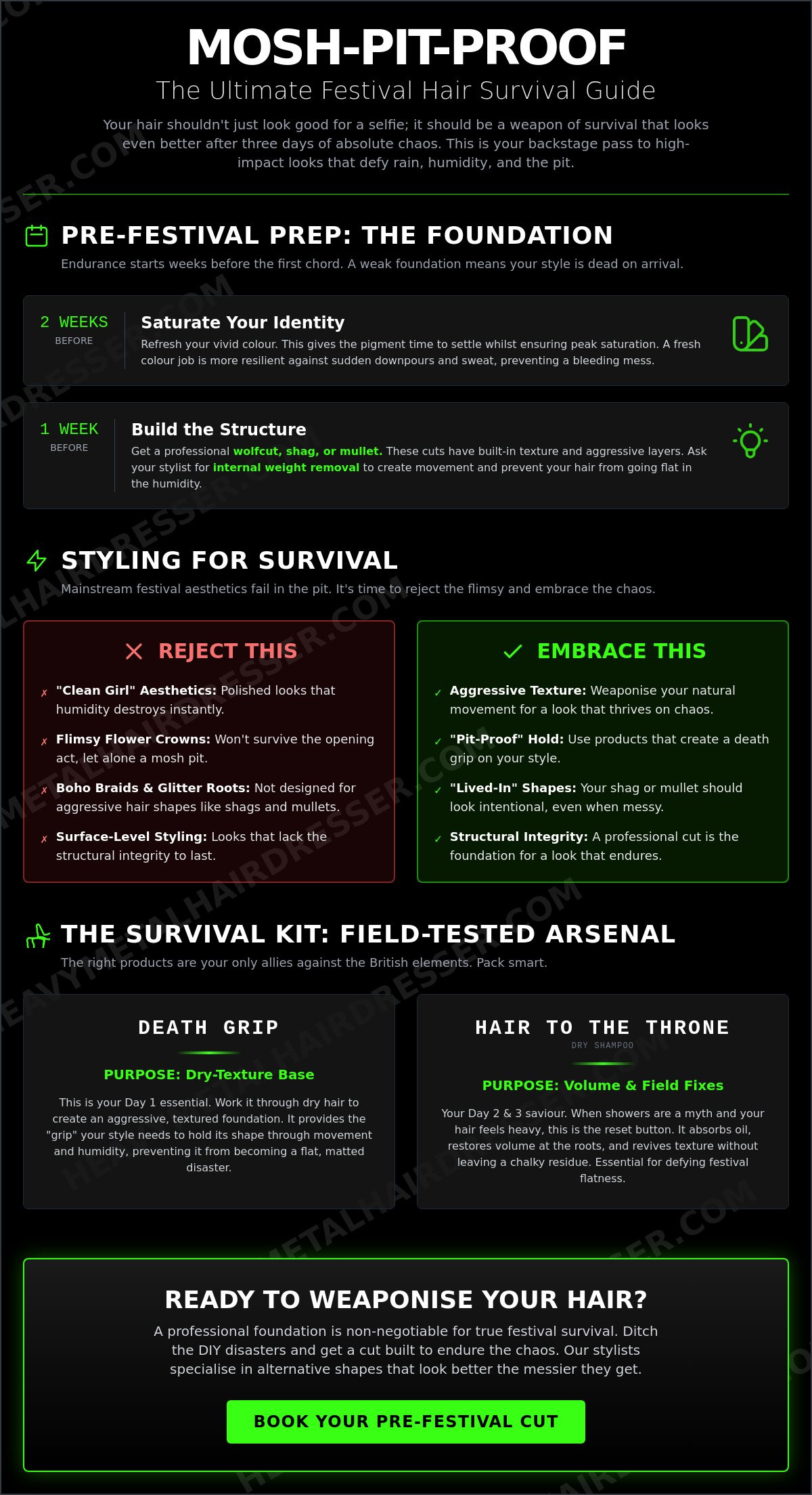 Festival Hair Styling UK: The Alternative Survival Guide for Mosh Pits and Mud