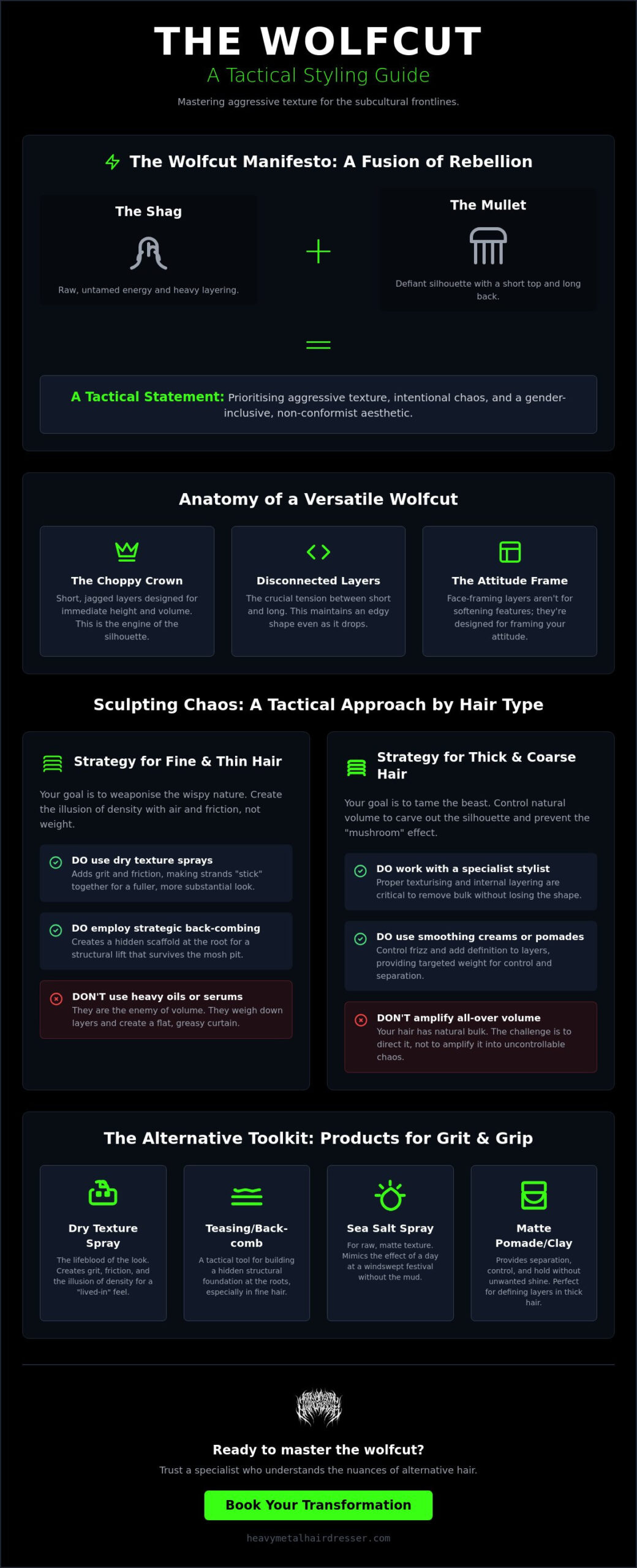 Versatile Wolfcut Styling Ideas: Weaponising Texture for the Alt Scene