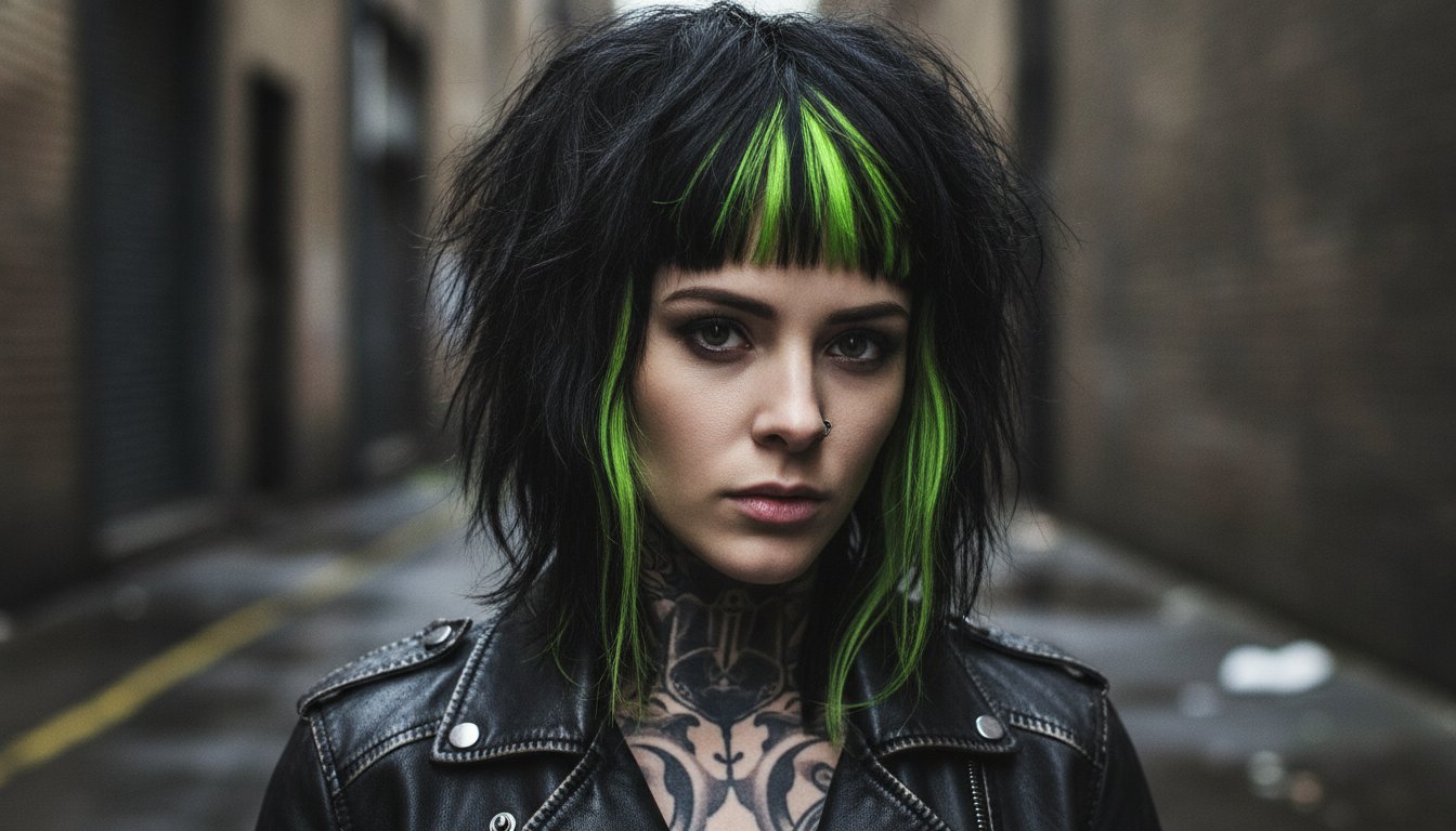Wolfcut with Colour Ideas: Aggressive Texture Meets Vivid Pigment