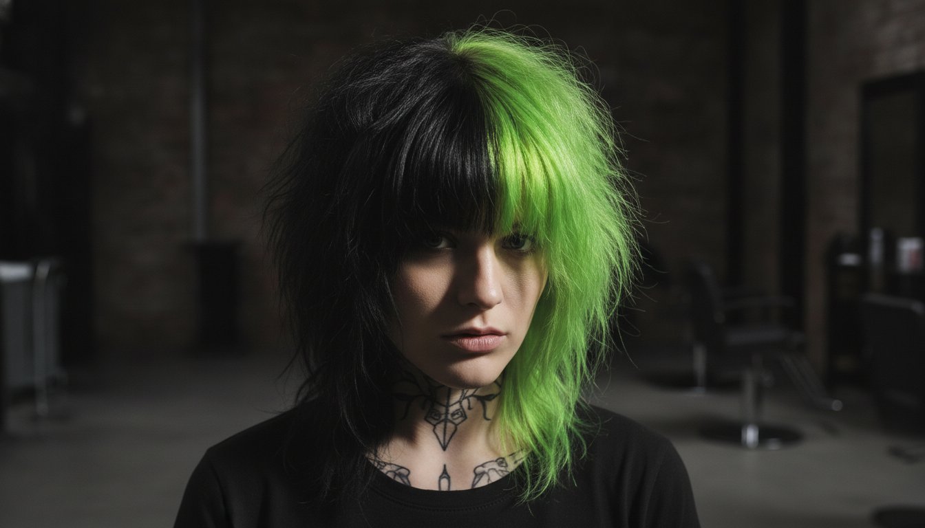 Split Dye Wolfcut: The Ultimate Guide to High-Contrast Alternative Texture
