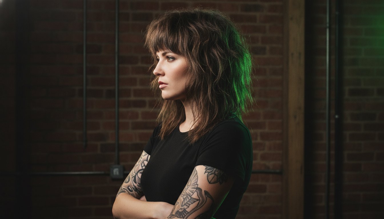 Medium Length Wolfcut for Fine Hair: Injecting Volume and Grit