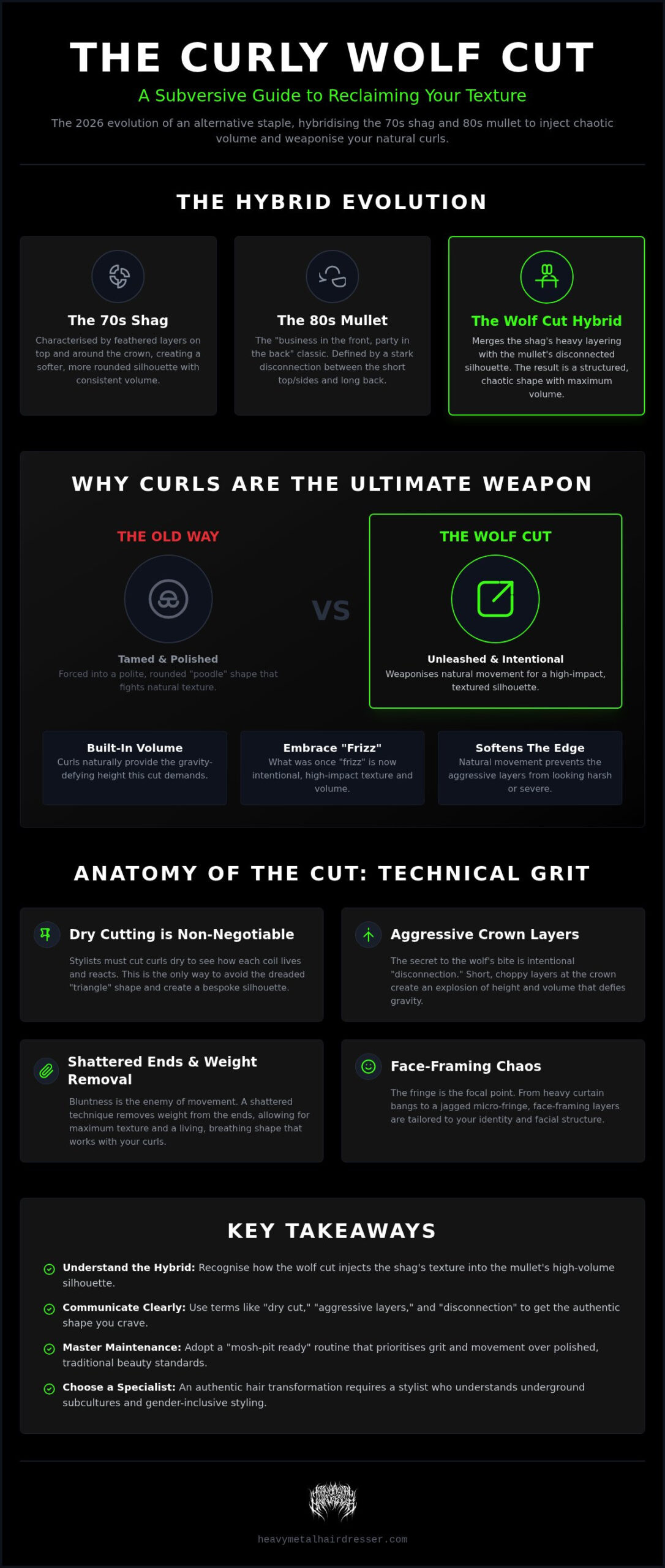 Curly Wolf Cut Inspiration: Aggressive Texture for Alternative Souls
