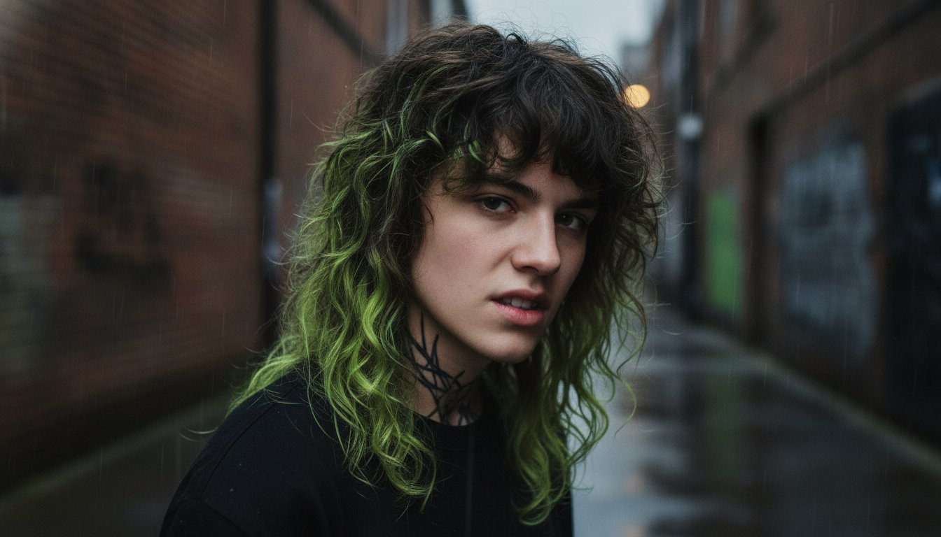 The Wolf Cut for Wavy Hair: Unleashing Aggressive Texture and Subcultural Grit